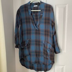 Free People Plaid Tunic